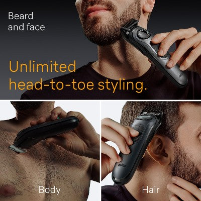 Braun All-In-One Style Kit Series-5 AiO5470 Rechargeable 9-in-1 Body Beard & Hair Trimmer - New This is Beauty US
