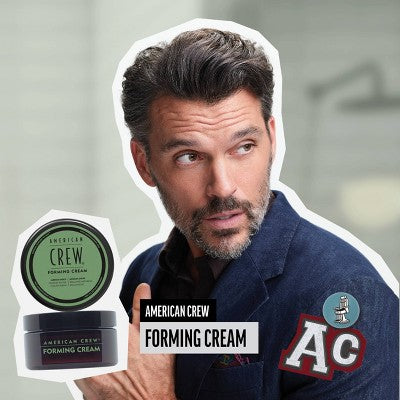American Crew Men's Medium Hold and Medium Shine  Forming Gel Cream 3oz - Imperfect Container This is Beauty US