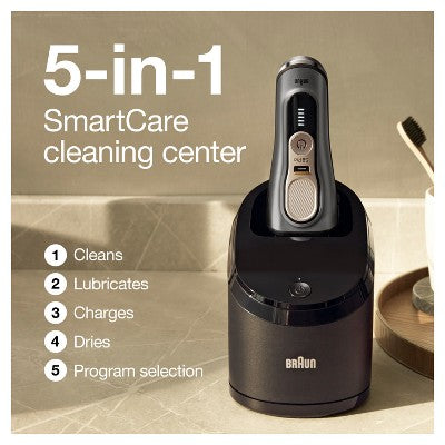Braun Series 9-9465cc Pro Electric Foil Shaver with ProLift Beard Trimmer; Clean; Charge SmartCare Center - Imperfect Box This is Beauty US