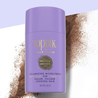 Toppik Hair Filler Volumizing Micro-Fibers - Medium Brown 0.42oz - Imperfect Container This is Beauty US