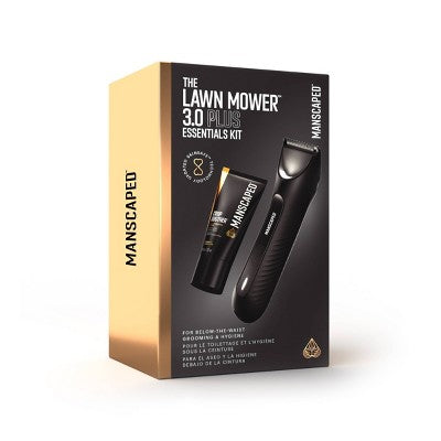 MANSCAPED The Lawn Mower 3.0 Plus Essentials Shaving Kit, SkinSafe Electric Groin and Body Hair Trimmer, Men's Grooming Gift Set - Imperfect Box This is Beauty US