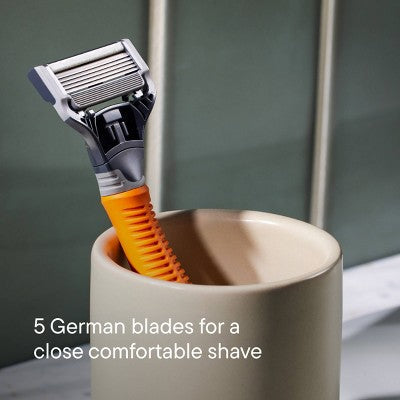 Harry's Original Razor Handle for Men with 5 Razor Blade Cartridges - New This is Beauty US