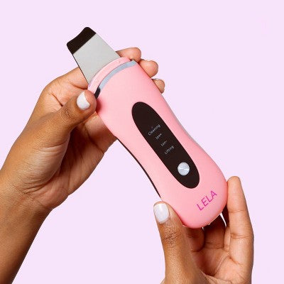 Spa Sciences LELA Ultrasonic Skin Scrubber Spatula Pink - Imperfect Box This is Beauty US