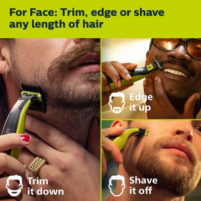 Philips Norelco OneBlade 360 Face Rechargeable Men's Electric Shaver and Trimmer QP2724/70 - Imperfect Box This is Beauty US