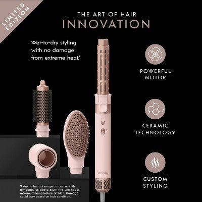 InfinitiPRO by Conair DigitalAIRE Multi-Attachment Styling System Rose Pink  1.25" - Imperfect Box This is Beauty US