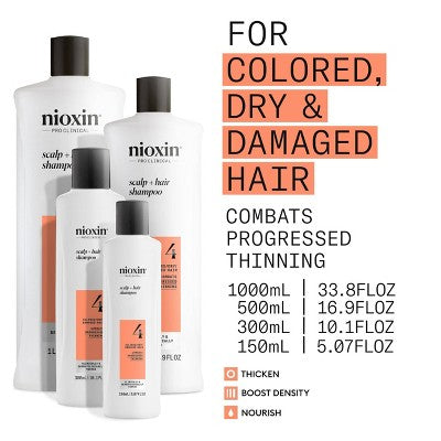 Nioxin System 4 Shampoo Cleanser - 10.1 fl oz This is Beauty US
