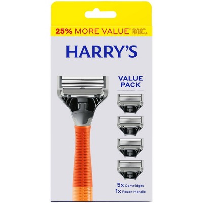 Harry's Original Razor Handle for Men with 5 Razor Blade Cartridges - New This is Beauty US