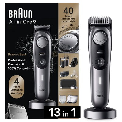 Braun Series 9 9440 All-In-One Style Kit 13-in-1 Grooming Kit with Beard Trimmer 13ct - Imperfect Box This is Beauty US