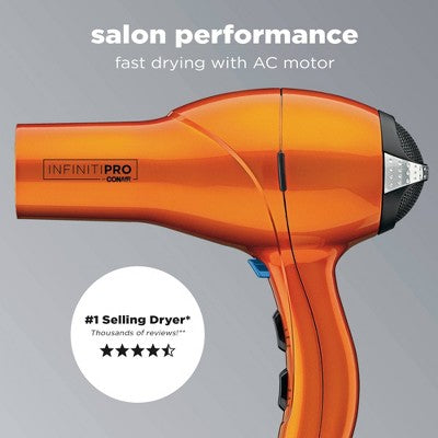 Conair AC Motor Hair Dryer Orange - Imperfect Box This is Beauty US