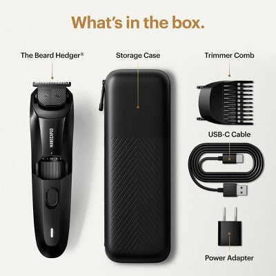 MANSCAPED The Beard Hedger SkinSafe Cordless Beard Trimmer, Waterproof Clippers for Facial Hair Shaving - Imperfect Box This is Beauty US