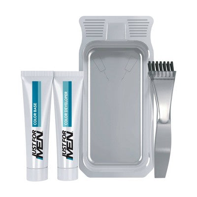 Just For Men Mustache & Beard Coloring for Gray Hair with Brush Included Medium Dark Brown M40 - New This is Beauty US