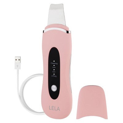 Spa Sciences LELA Ultrasonic Skin Scrubber Spatula Pink - Imperfect Box This is Beauty US