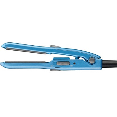 BaBylissPRO Nano Titanium Mini Flat Iron & Pouch Blue - New This is Beauty US