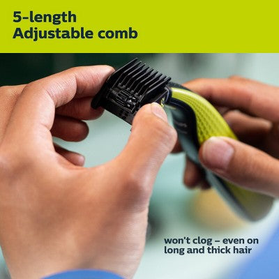 Philips Norelco OneBlade 360 Face Rechargeable Men's Electric Shaver and Trimmer QP2724/70 - Imperfect Box This is Beauty US