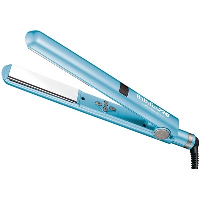 BaBylissPRO Nano Titanium Digital Straightening Flat Iron Blue 1" - Missing Box This is Beauty US