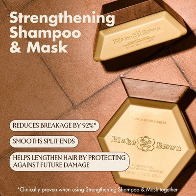 Blake Brown Fundamental Strengthening Shampoo Sandalwood Vanille & Warm Vanilla Fragrance 14 fl oz - New This is Beauty US