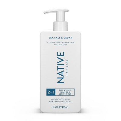Native Sea Salt & Cedar  2-in-1 Shampoo & Conditioner  16.5 fl oz - New This is Beauty US