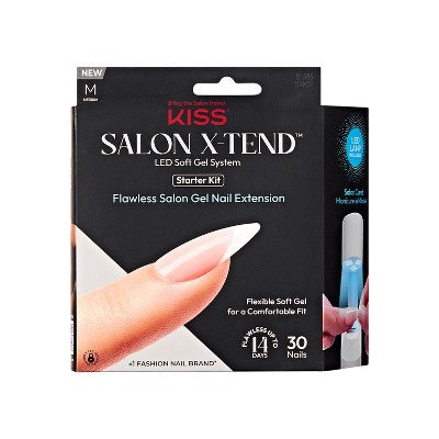 KISS Products Salon X-tend LED Soft Gel System Pure Fake Nails - Imperfect Box This is Beauty US