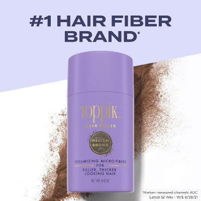 Toppik Hair Filler Volumizing Micro-Fibers - Medium Brown 0.42oz - Imperfect Container This is Beauty US