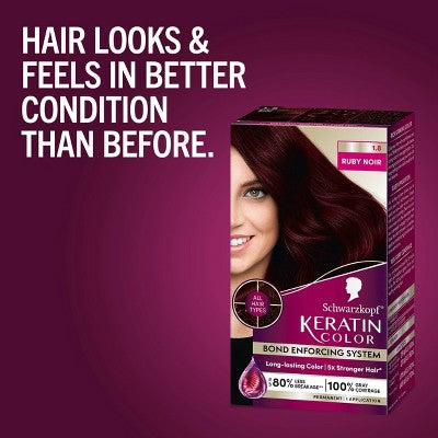 Schwarzkopf Keratin Permanent Hair Color Ruby Noir 2.08 fl oz - New This is Beauty US