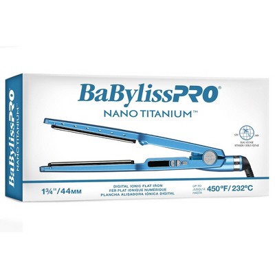 BaBylissPRO Nano Titanium Ionic Straightening Flat Iron Blue - Imperfect Box This is Beauty US