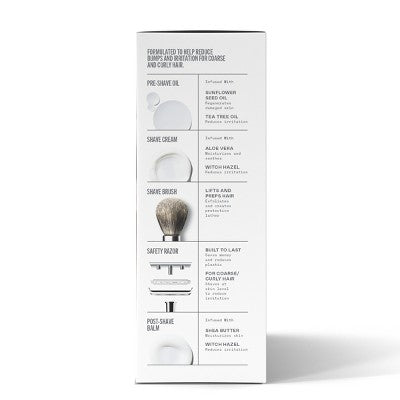 Bevel Men's Shave Kit Safety Razor and Brush Shave Cream Pre Shave Oil  Post Shave Balm 40 Blades - Missing Box This is Beauty US