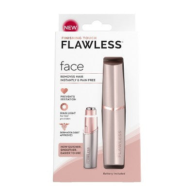 Finishing Touch Flawless Facial Hair Remover Electric Razor for Women Coral - Imperfect Box This is Beauty US