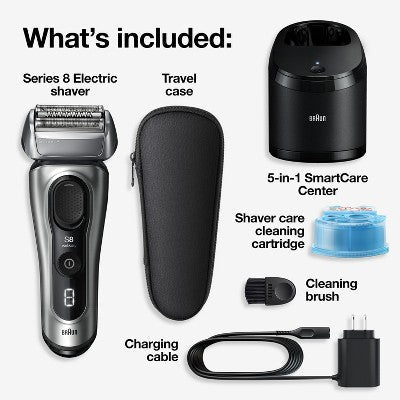 BRAUN SERIES 8-8567CC RECHARGEABLE WET & DRY SHAVER + SMARTCARE CENTER - Imperfect Box This is Beauty US