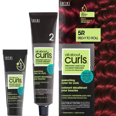 All About Curls Permanent Hair Color Redy To Roll 5R  2.4 fl oz - New This is Beauty US