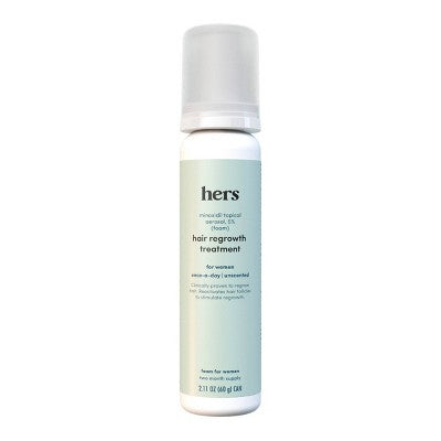 hers Hair Regrowth Foam Treatment 5% Minoxidil 2.11oz - New This is Beauty US