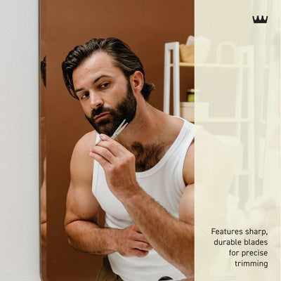 Cremo Beard and Mustache Stainless Steel Shears With Synthetic Leather Carrying Case And Comb For Precise Facial Hair Trimming - New This is Beauty US