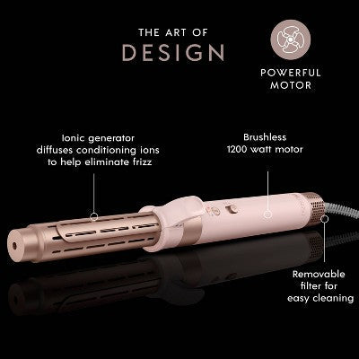 InfinitiPRO by Conair DigitalAIRE Multi-Attachment Styling System Rose Pink  1.25" - Imperfect Box This is Beauty US