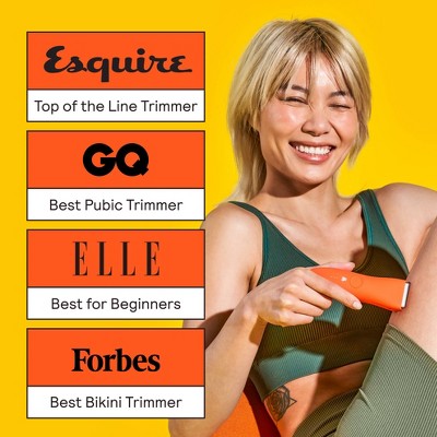 Meridian Trimmer Premium Pubic; Body Hair Trimmer for Men & Women Below-the-Belt Groomer, Ball Trimmer, Bikini Trimmer, Bonus Pouch Blaze - Imperfect Box This is Beauty US