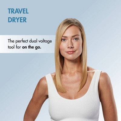 BaBylissPRO Nano Titanium Travel Hair Dryer Blue 1000W - New This is Beauty US