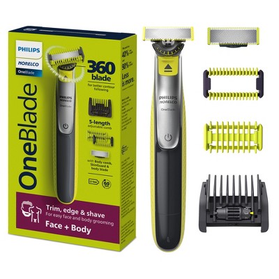 Philips Norelco OneBlade 360 Face & Body Rechargeable Men's Electric Shaver and Trimmer QP2834/70 - Imperfect Box This is Beauty US
