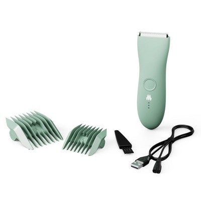 Meridian Trimmer Original Pubic & Body Hair Trimmer for Men & Women, Below-the-Belt Groomer, Ball Trimmer, Bikini Trimmer Sage - Imperfect Box This is Beauty US