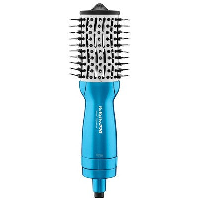 BaBylissPRO Nano Titanium Compact Hot Air Straightening Brush Blue - New This is Beauty US