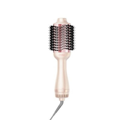 TYMO Volumizer Hot Air Brush Hair Dryer Champagne Pink - Imperfect Box This is Beauty US