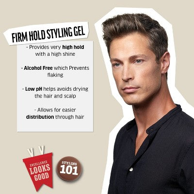 American Crew Men's Firm Hold and Non-Flaking Hair Styling Gel  8.4 fl oz - Imperfect Container This is Beauty US