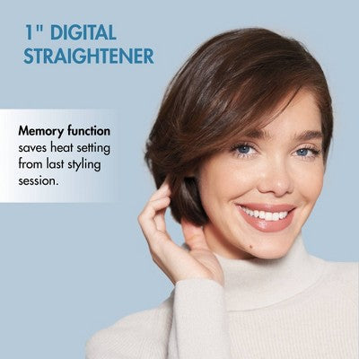 BaBylissPRO Nano Titanium Digital Straightening Flat Iron Blue 1" - Missing Box This is Beauty US