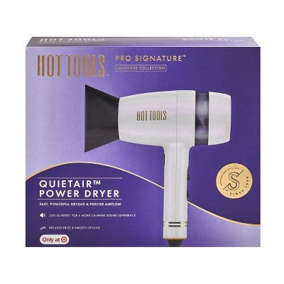Hot Tools Pro Signature Collection QuietAir Power Hair Dryer Lavender - Imperfect Box This is Beauty US