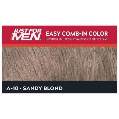 Just For Men Easy CombIn Color Gray Hair Coloring Sandy Blond A10 3pk - New This is Beauty US