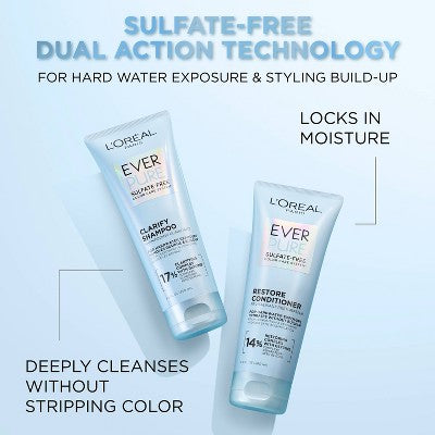 L'Oreal Paris EverPure Clarify Shampoo for Build Up 6.8 fl oz - New This is Beauty US