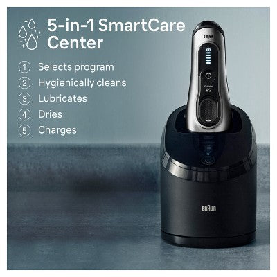 BRAUN SERIES 8-8567CC RECHARGEABLE WET & DRY SHAVER + SMARTCARE CENTER - Imperfect Box This is Beauty US