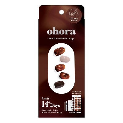 Ohora Gel Nail Art Design Line Coffee Toffee 30ct - Imperfect Box This is Beauty US