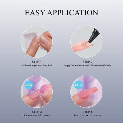 KISS Products Salon X-tend LED Soft Gel System Pure Fake Nails - Imperfect Box This is Beauty US