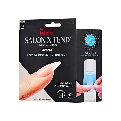 KISS Products Salon X-tend LED Soft Gel System Pure Fake Nails - Imperfect Box This is Beauty US
