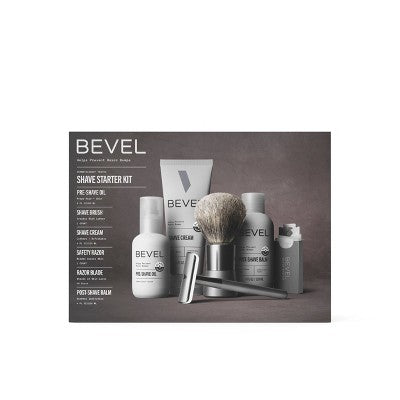 Bevel Men's Shave Kit Safety Razor and Brush Shave Cream Pre Shave Oil  Post Shave Balm 40 Blades - Missing Box This is Beauty US