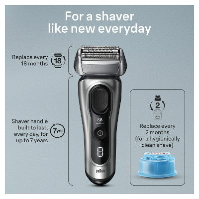 BRAUN SERIES 8-8567CC RECHARGEABLE WET & DRY SHAVER + SMARTCARE CENTER - Imperfect Box This is Beauty US