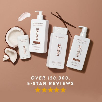 Native Coconut & Vanilla Moisturizing Shampoo 16.5 fl oz - Imperfect Container This is Beauty US